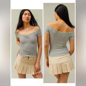 BDG - Michelle Striped Off The Shoulder Top | XL & Small - NWT